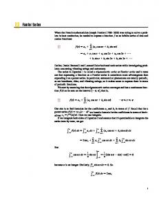 |||| Fourier Series - Stewart Calculus