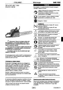 - ITALIANO - Motosega 646 / 652 Istruzioni per l'uso