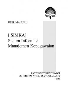 [ SIMKA] Sistem Informasi Manajemen Kepegawaian - UAJY