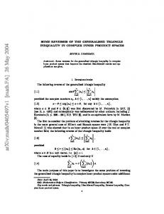 0405497v1 [math.FA] 26 May 2004