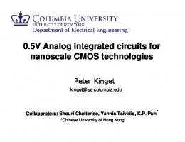 0.5V Analog integrated circuits for nanoscale CMOS technologies