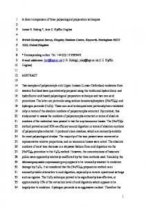 1 A direct comparison of three palynological preparation techniques 1 ...