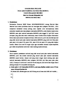 1 ANALISA SOAL PELUANG PADA UJIAN NASIONAL ...