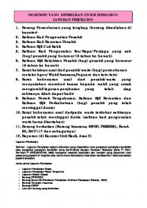 1. Borang Permohonan yang lengkap (borang disediakan di kaunter ...