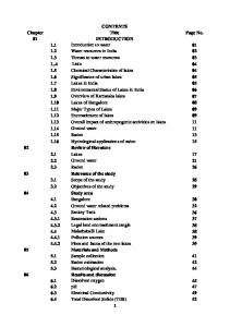 1 CONTENTS Chapter Title Page No. 01 ...