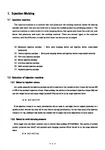 1. Injection Molding