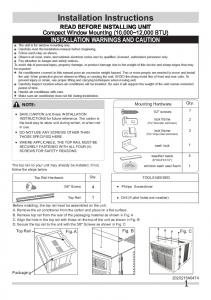 1 Installation Instructions