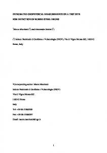 1 INTEGRATED GEOPHYSICAL MEASUREMENTS