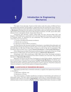 1 Introduction to Engineering Mechanics - New Age International