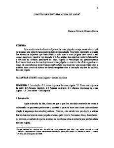 1 LIMITES OBJETIVOS DA COISA JULGADA Mariana ... - PUCRS