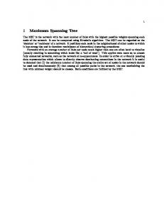 1 Maximum Spanning Tree - PLOS