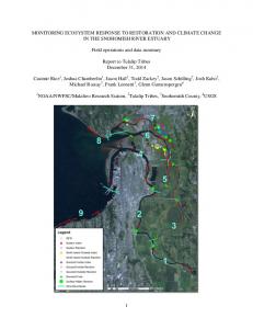 1 MONITORING ECOSYSTEM RESPONSE TO ... - NWIFC Sites