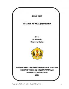 1. Pengantar analisis numerik