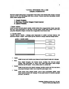 1 TUTORIAL WEBDESIGN HTML & CSS DENGAN ...