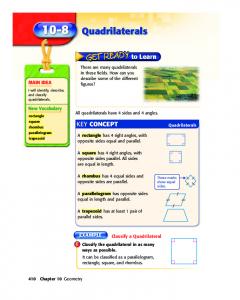 10-8 Quadrilaterals