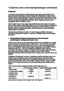 10 patokan untuk rumah ekologis sebagai rumah sehat