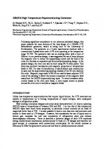 100kVA High Temperature Superconducting Generator - ePrints Soton