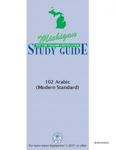 102 Arabic (Modern Standard) - Michigan Test for Teacher ...