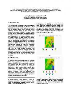 1.1 on the relation between surface spatial heterogeneity and climate ...