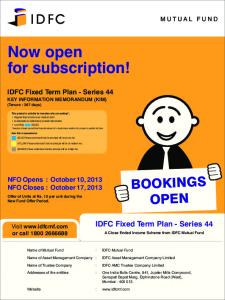 111214008-Fixed Term Plan Series 44-Form ... - IDFC Mutual Fund