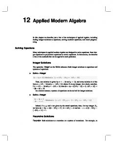 12 Applied Modern Algebra