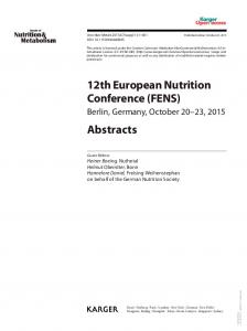 12th European Nutrition Conference (FENS) Abstracts