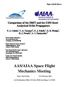 13 AAS/AIAA Space Flight Mechanics Meeting AAS ...