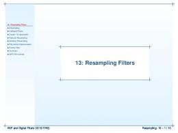 13: Resampling Filters