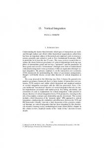 13. Vertical Integration - Springer Link