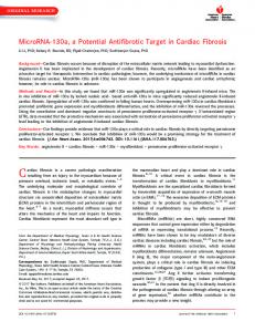 130a, a Potential Antifibrotic Target in Cardiac ... - Semantic Scholar