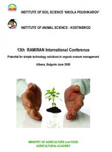 13th RAMIRAN International Conference