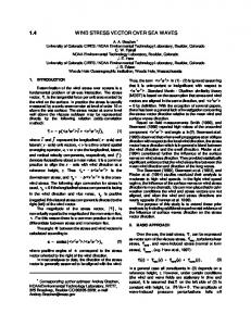 1.4 WIND STRESS VECTOR OVER SEA WAVES