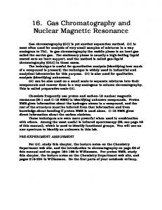 16. Gas Chromatography and Nuclear Magnetic Resonance