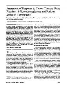 18-Fluorodeoxyglucose and Positron Emission Tomography - CiteSeerX