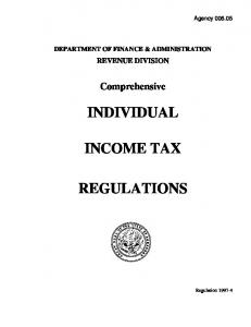 1997-4 Comprehensive Individual Income Tax Regulations