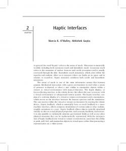 2 Haptic Interfaces - Semantic Scholar