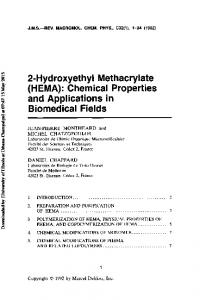 2-Hydroxyethyl Methacrylate (HEMA): Chemical ...