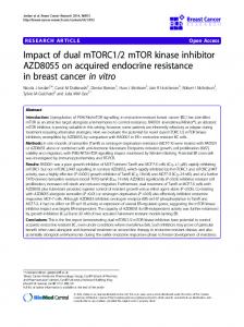 2 mTOR kinase inhibitor ... - BioMedSearch