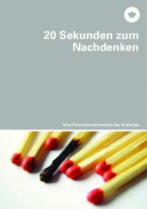 20 Sekunden zum Nachdenken - Krebsliga Schweiz