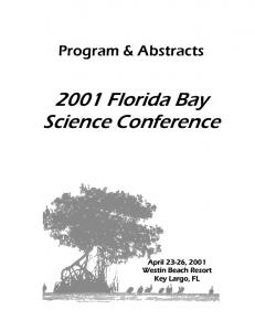 2001 Florida Bay Science Conference