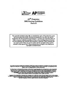 2002 AP Chemistry Form B Scoring Guidelines - AP Central - The ...