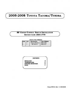 2005-2008 TOYOTA TACOMA/TUNDRA