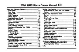 2006 Sierra Owners Manual