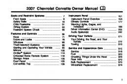 2007 Chevrolet Corvette Owner Manual