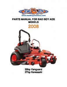 2008 AOS Parts Manual