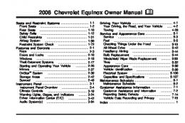 2008 Chevrolet Equinox Owners Manual