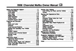 2009 Chevrolet Malibu Owners Manual