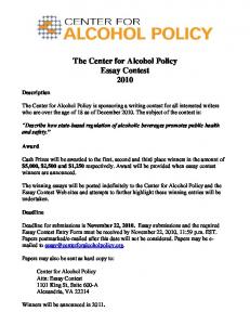 2010 Essay Contest Rules