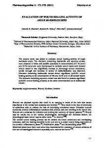 (2011) Sharma et al. EVALUATION OF WOUND HEALING ACTIVITY