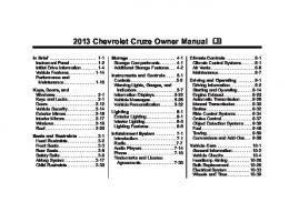 2013 Chevrolet Cruze Owner Manual